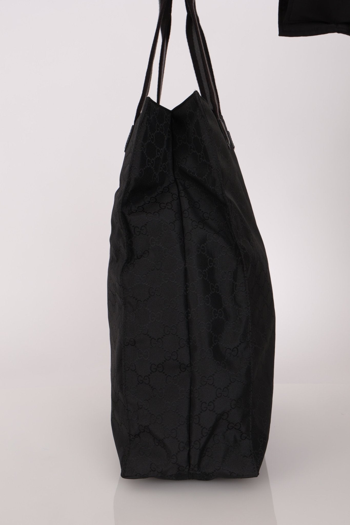 Gucci GG Nylon Shadow Web Shopping Tote - FashioNica