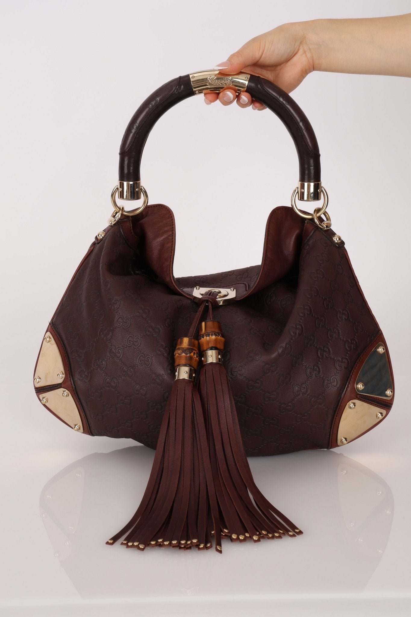 Gucci GG Signature Medium Babouska Indy Hobo - FashioNica