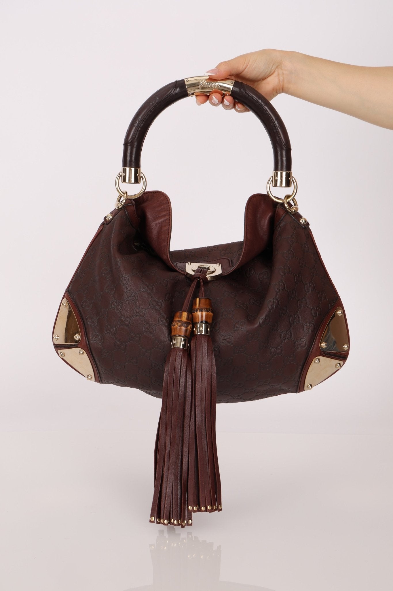 Gucci GG Signature Medium Babouska Indy Hobo - FashioNica