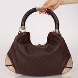Gucci GG Signature Medium Babouska Indy Hobo - FashioNica