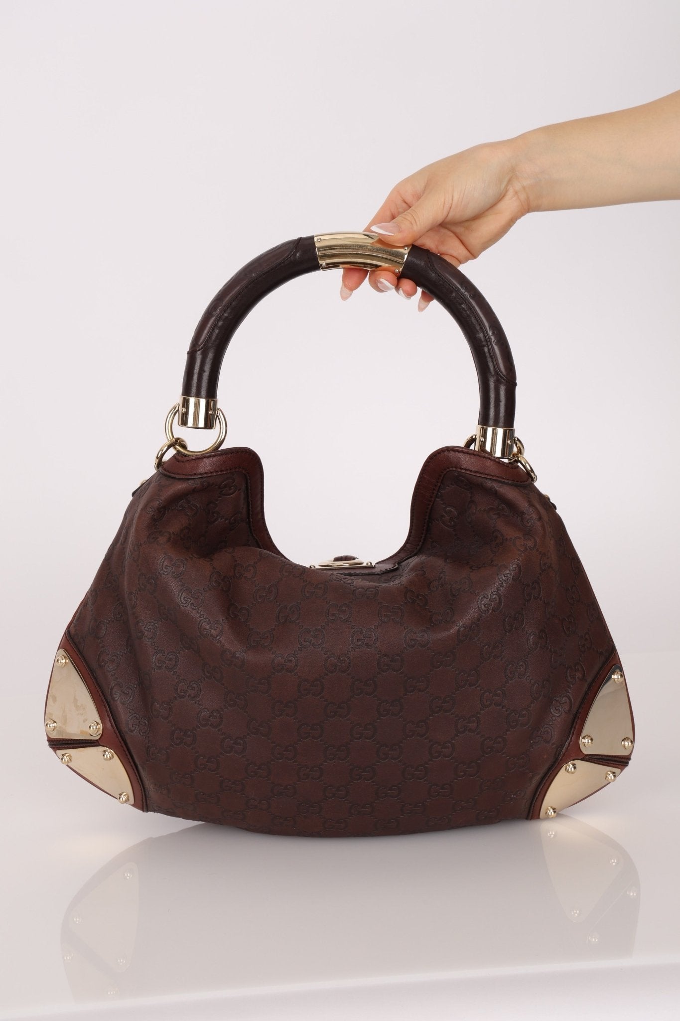 Gucci GG Signature Medium Babouska Indy Hobo - FashioNica
