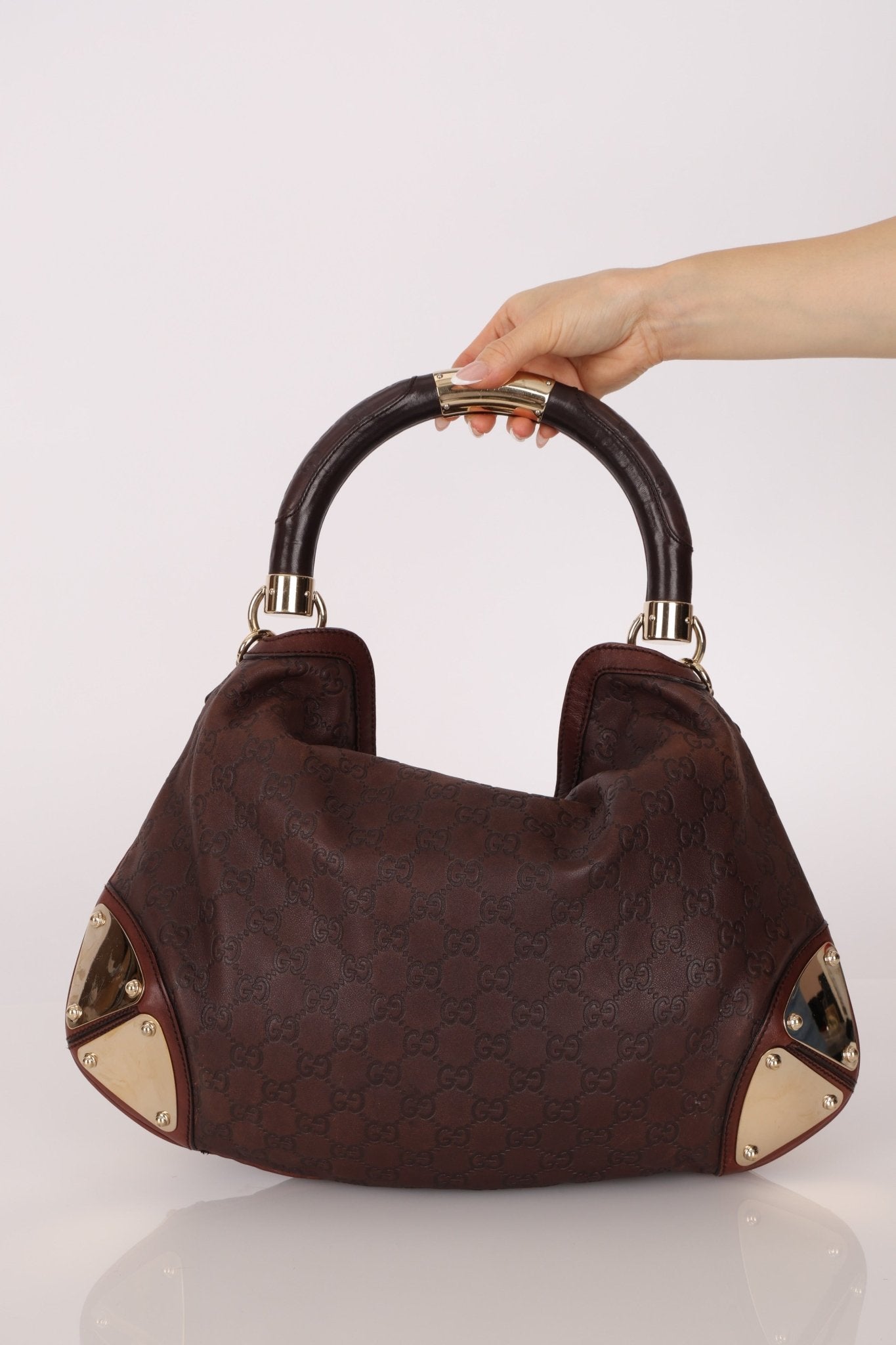 Gucci GG Signature Medium Babouska Indy Hobo - FashioNica