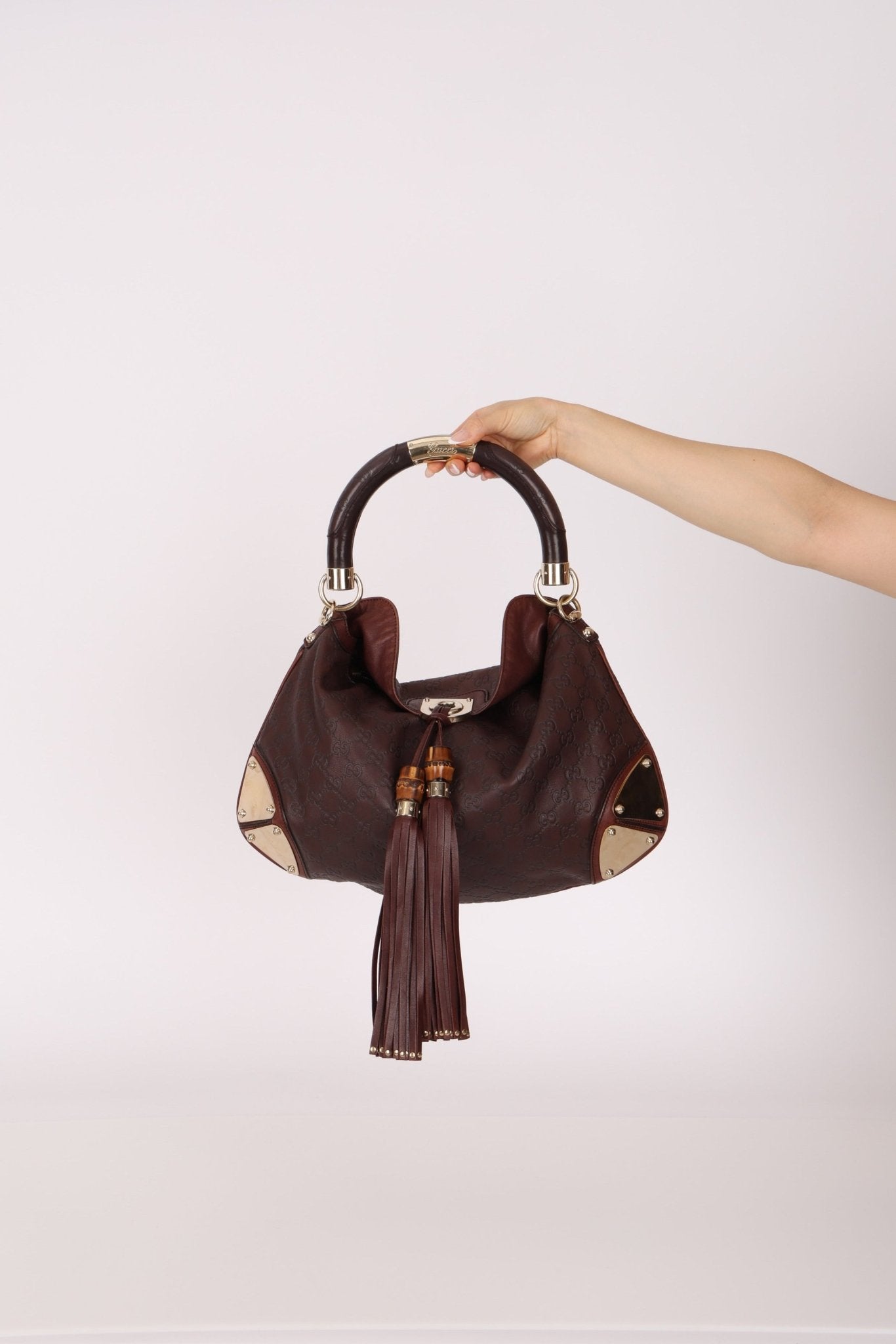 Gucci GG Signature Medium Babouska Indy Hobo - FashioNica