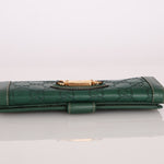 Gucci Green Leather Guccissima Long Wallet - FashioNica