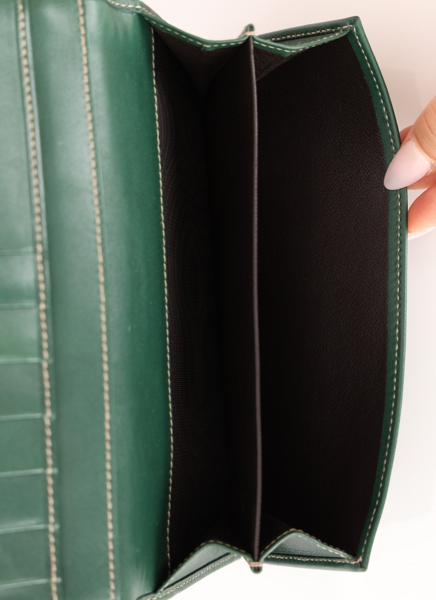 Gucci Green Leather Guccissima Long Wallet - FashioNica