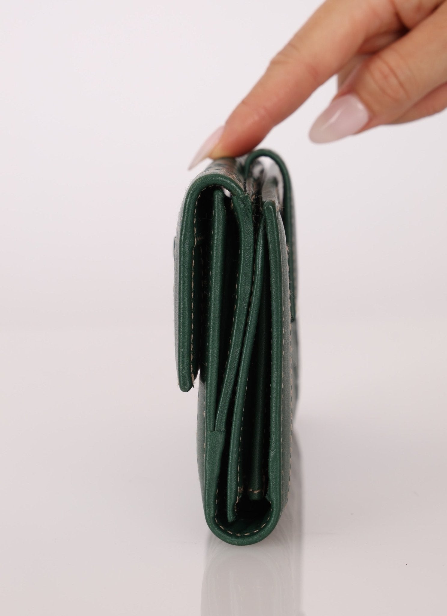 Gucci Green Leather Guccissima Long Wallet - FashioNica