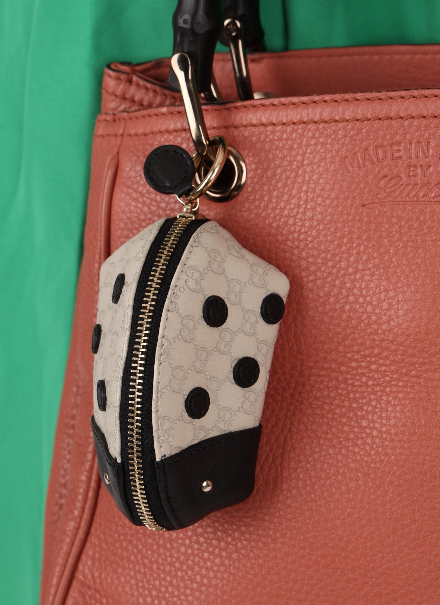 Gucci Guccissima Leather Ladybug Pouch - FashioNica