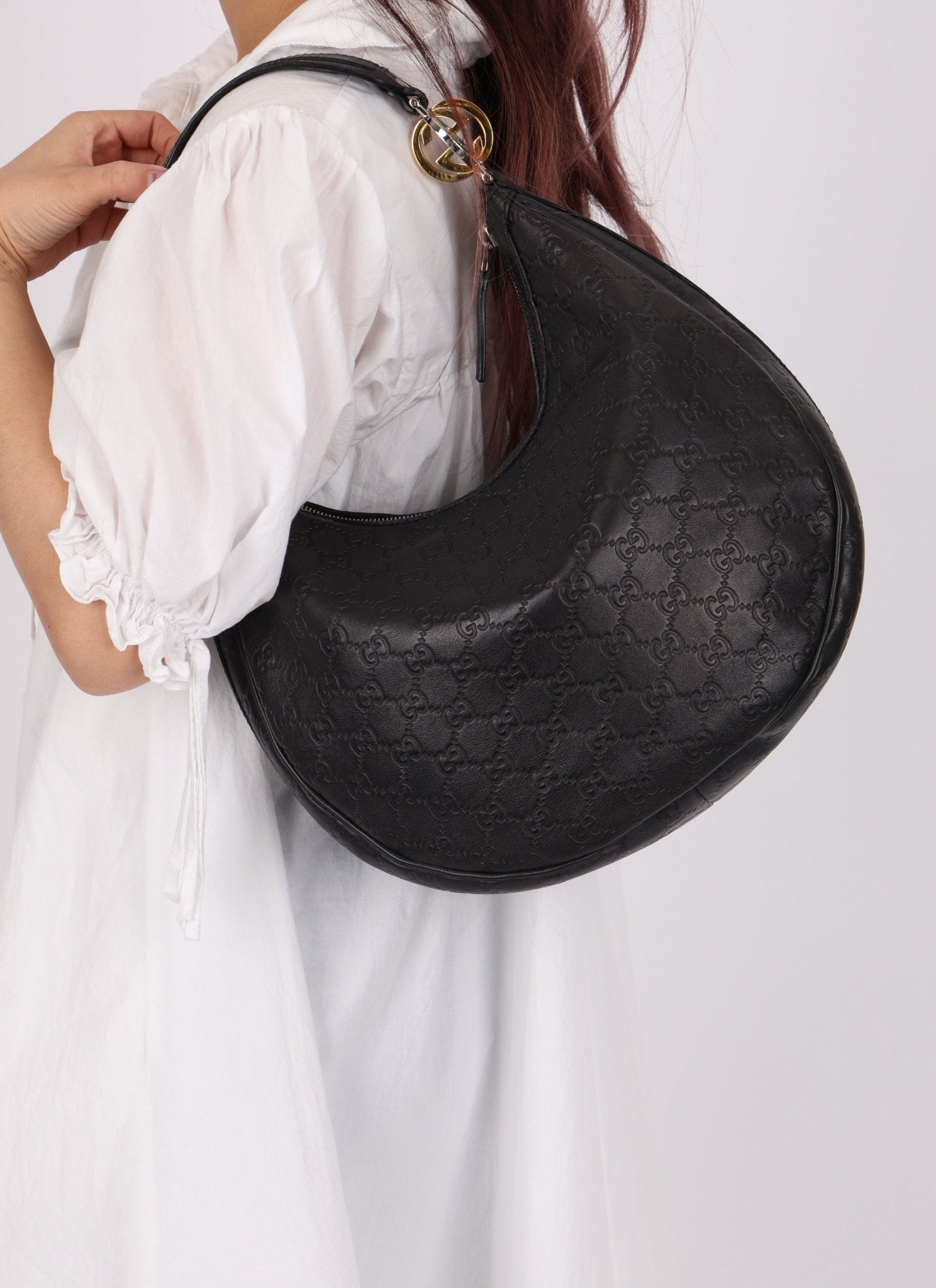 Gucci Guccissima Leather Twins Hobo - FashioNica