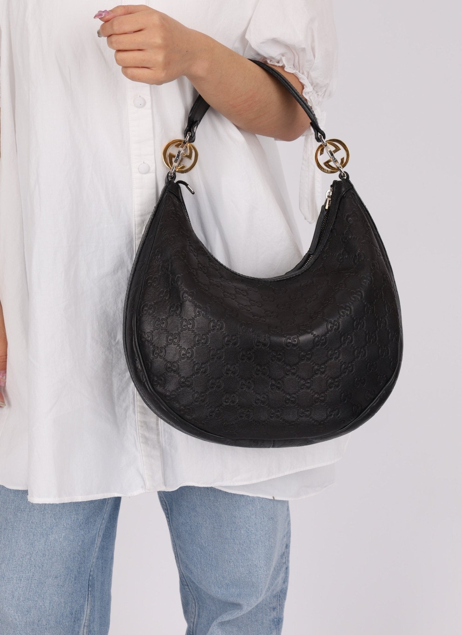 Gucci Guccissima Leather Twins Hobo - FashioNica