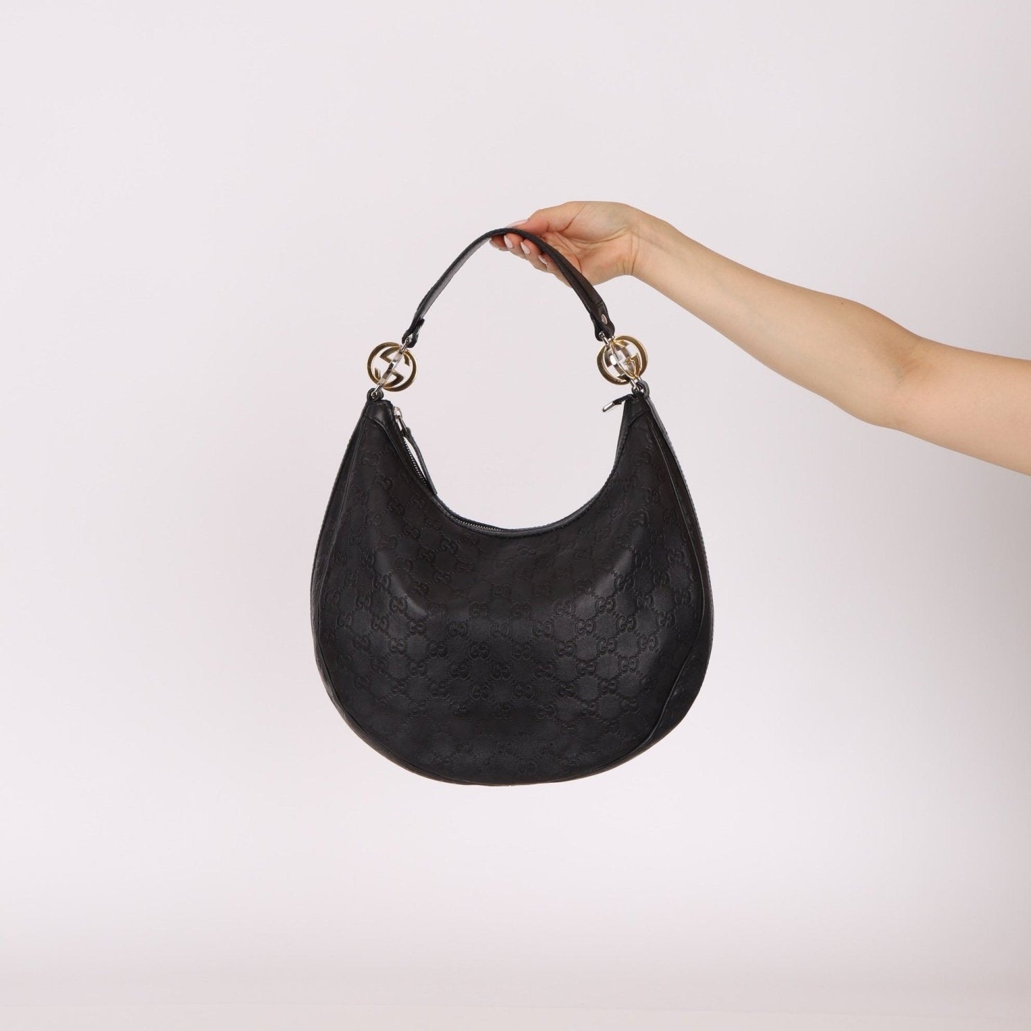 Gucci Guccissima Leather Twins Hobo - FashioNica