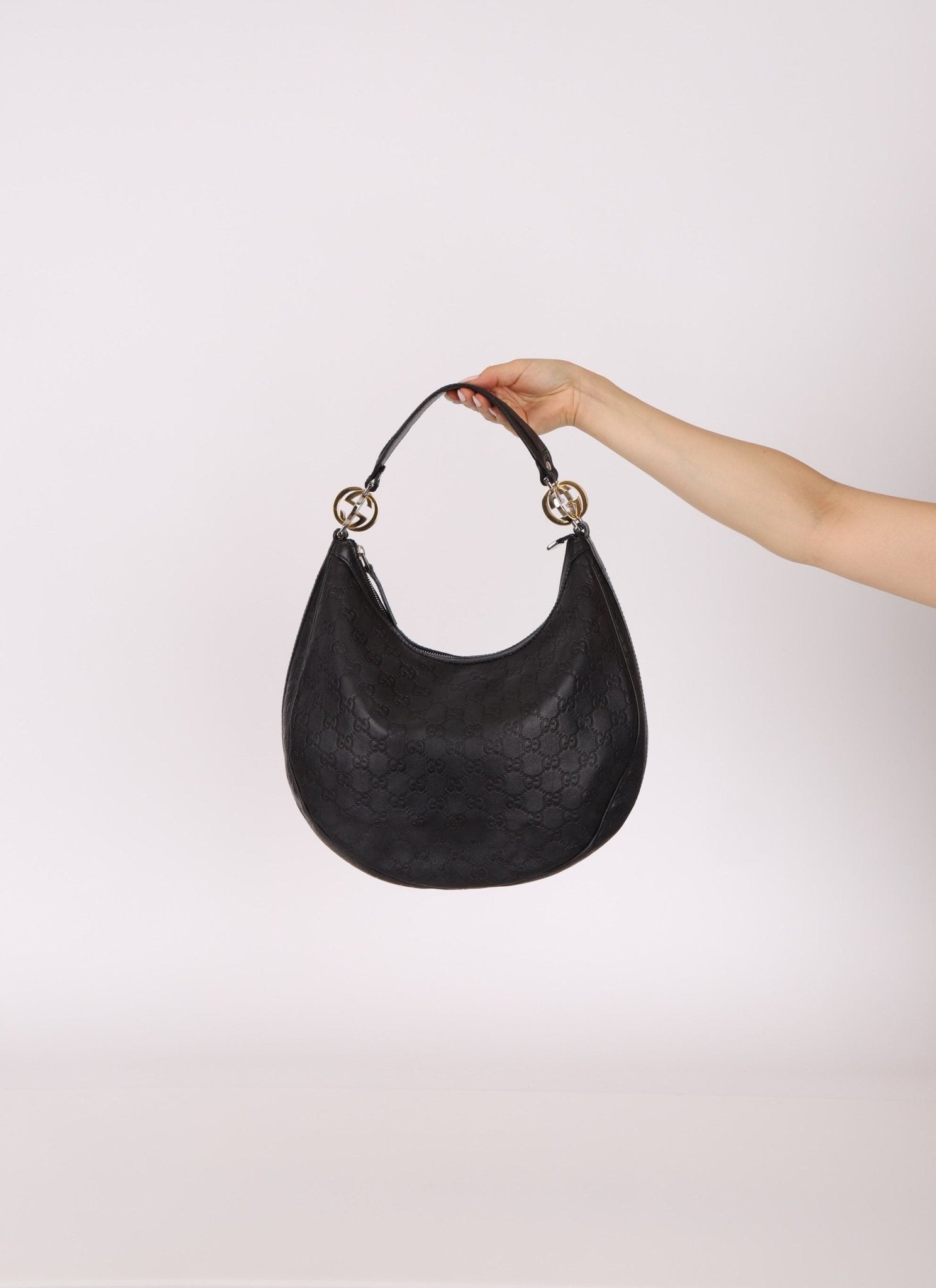 Gucci Guccissima Leather Twins Hobo - FashioNica