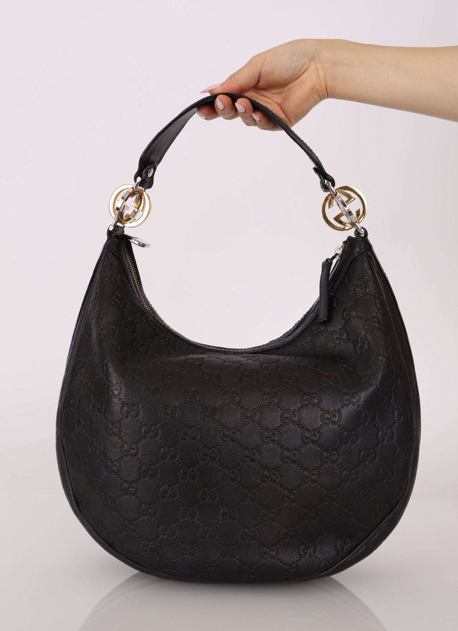Gucci Guccissima Leather Twins Hobo - FashioNica