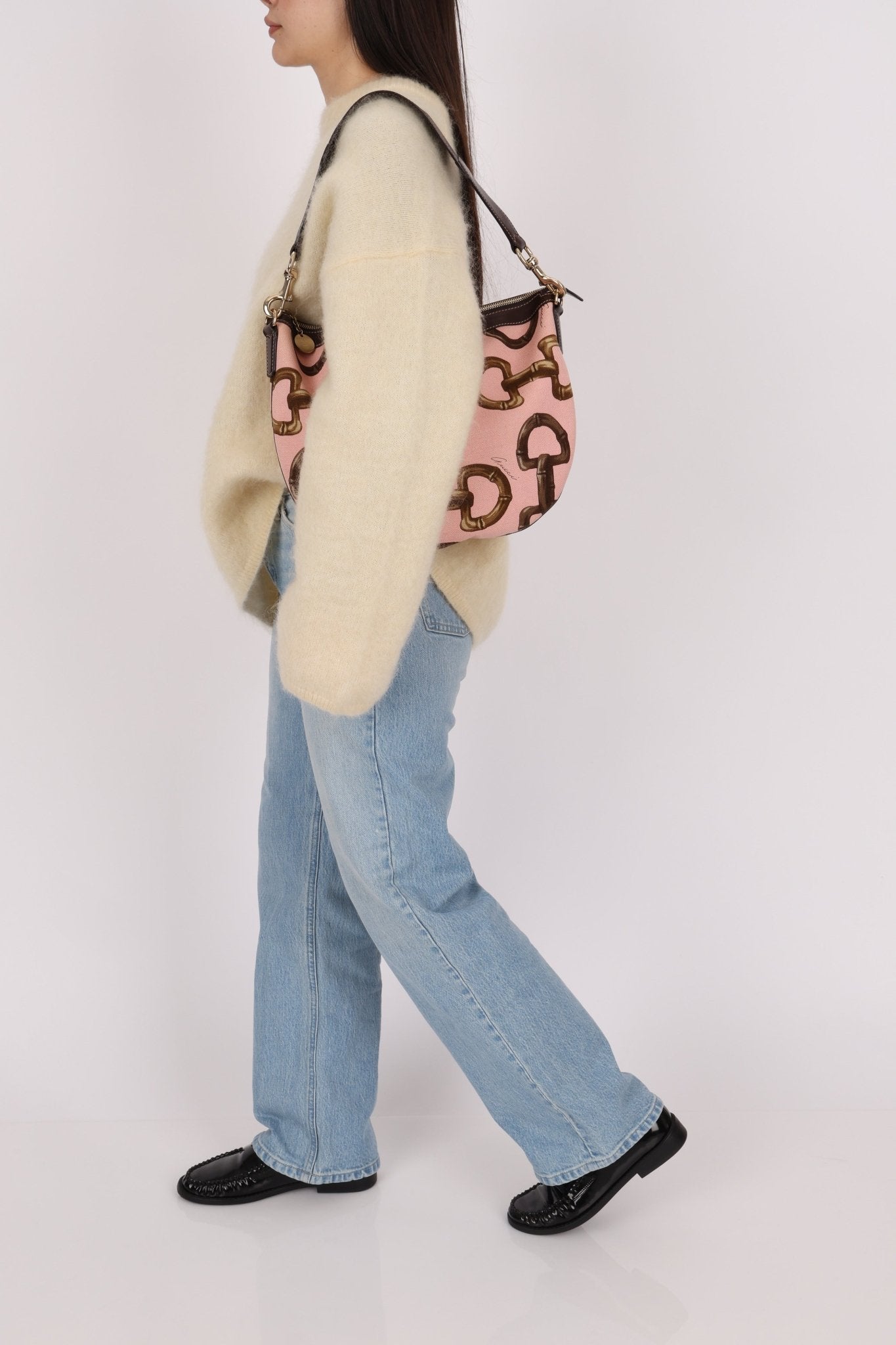Gucci Horsebit Hobo Canvas Bag - FashioNica