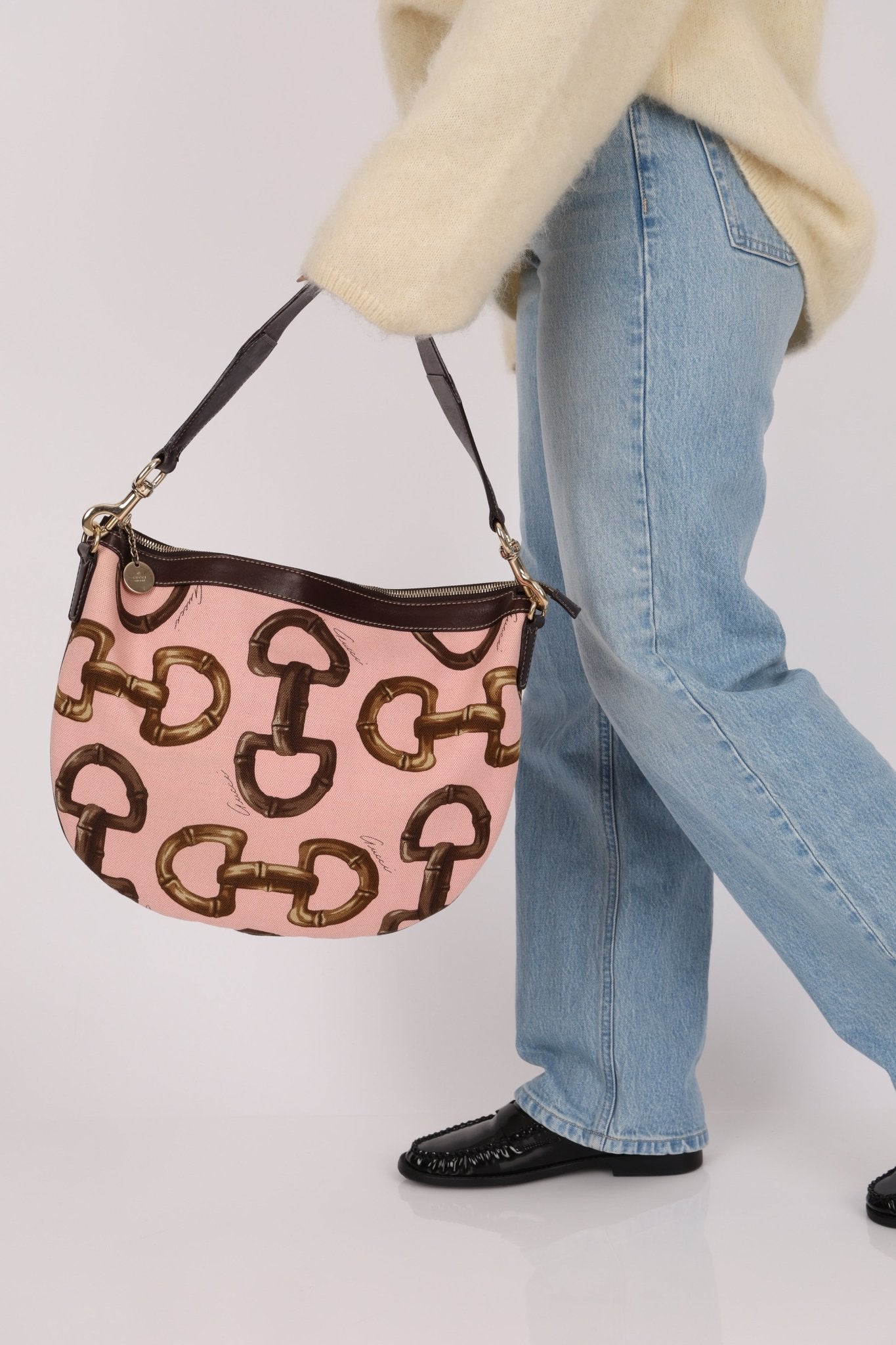 Gucci Horsebit Hobo Canvas Bag - FashioNica
