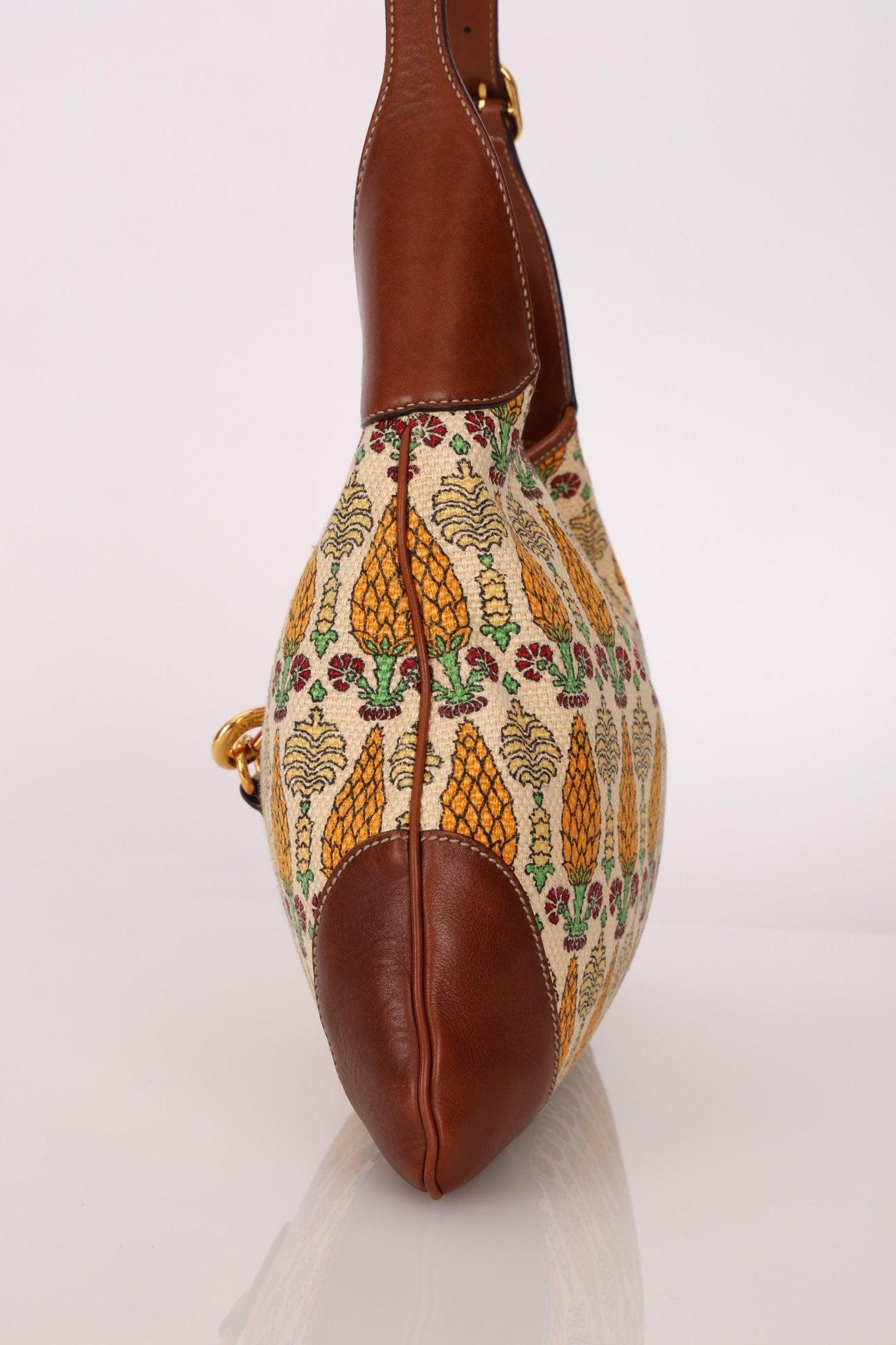 Gucci Large Pineapple Canvas Jackie Bouvier Hobo - FashioNica