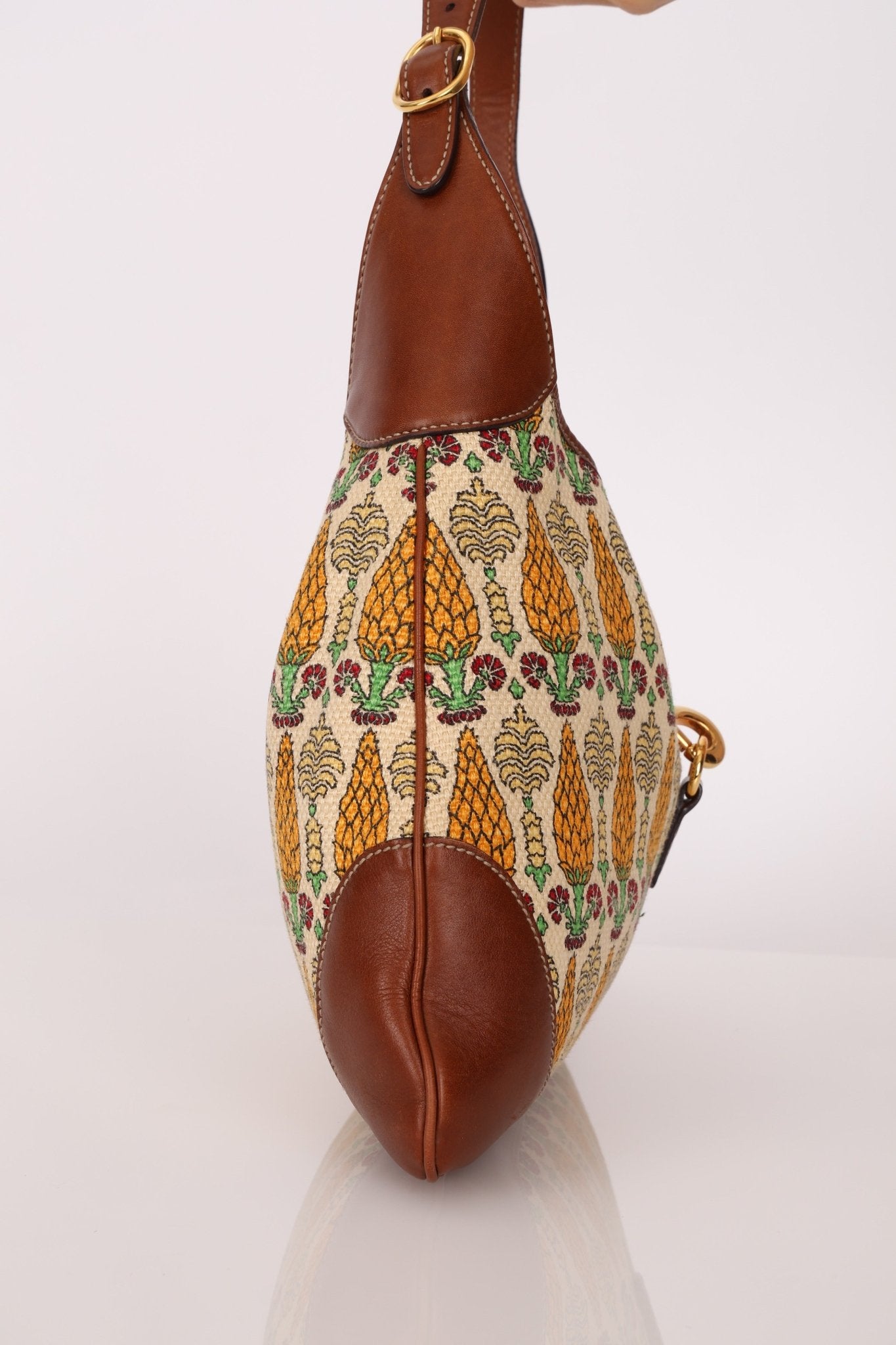 Gucci Large Pineapple Canvas Jackie Bouvier Hobo - FashioNica