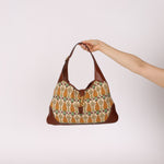 Gucci Large Pineapple Canvas Jackie Bouvier Hobo - FashioNica
