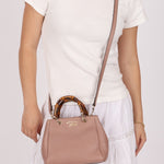 Gucci Leather Bamboo Mini Shopper Tote - FashioNica