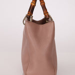 Gucci Leather Bamboo Mini Shopper Tote - FashioNica