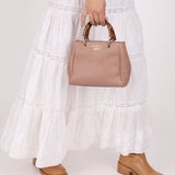 Gucci Leather Bamboo Mini Shopper Tote - FashioNica