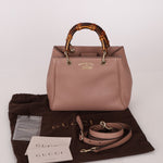 Gucci Leather Bamboo Mini Shopper Tote - FashioNica