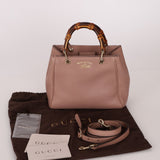 Gucci Leather Bamboo Mini Shopper Tote - FashioNica