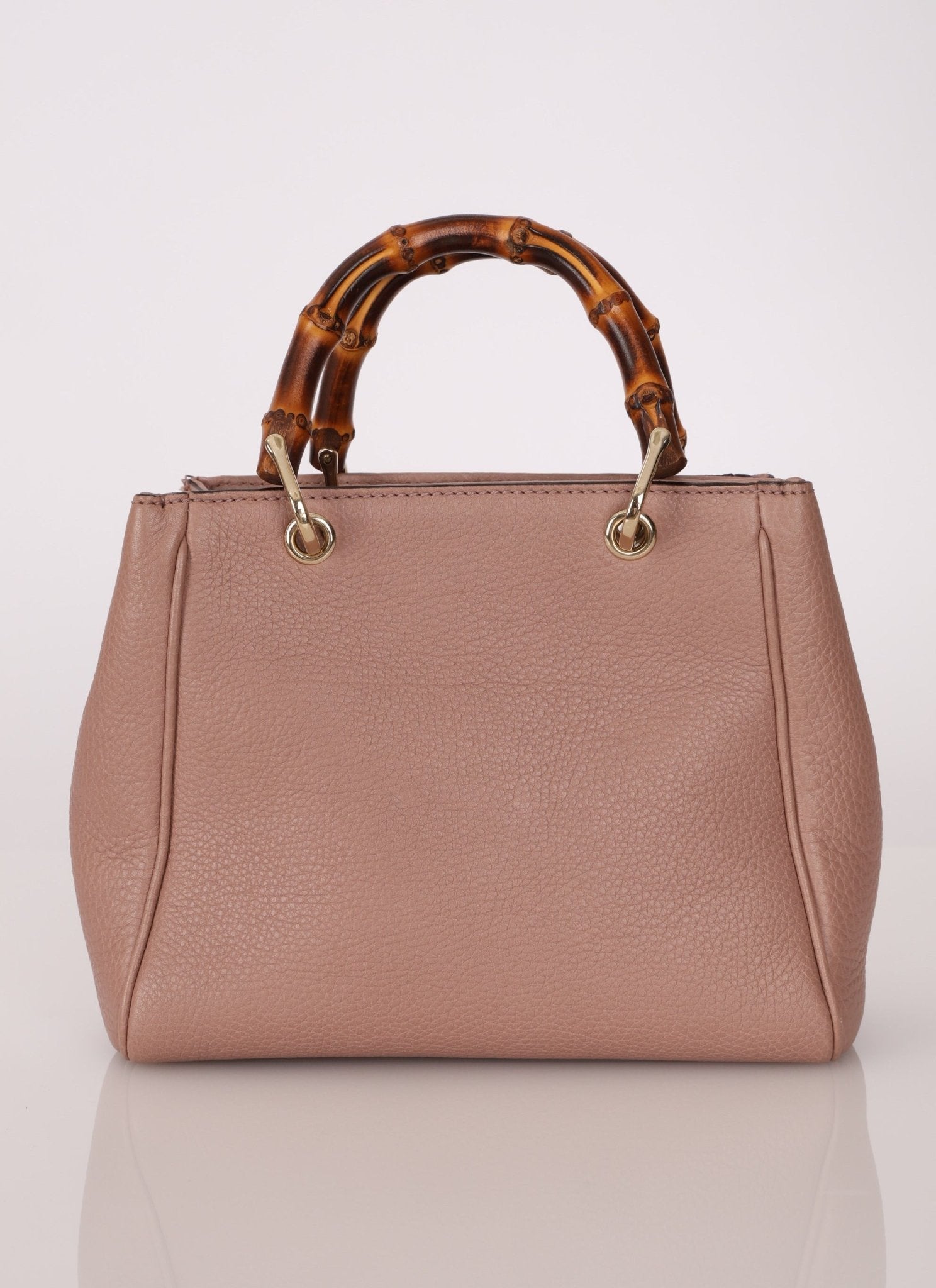 Gucci Leather Bamboo Mini Shopper Tote - FashioNica