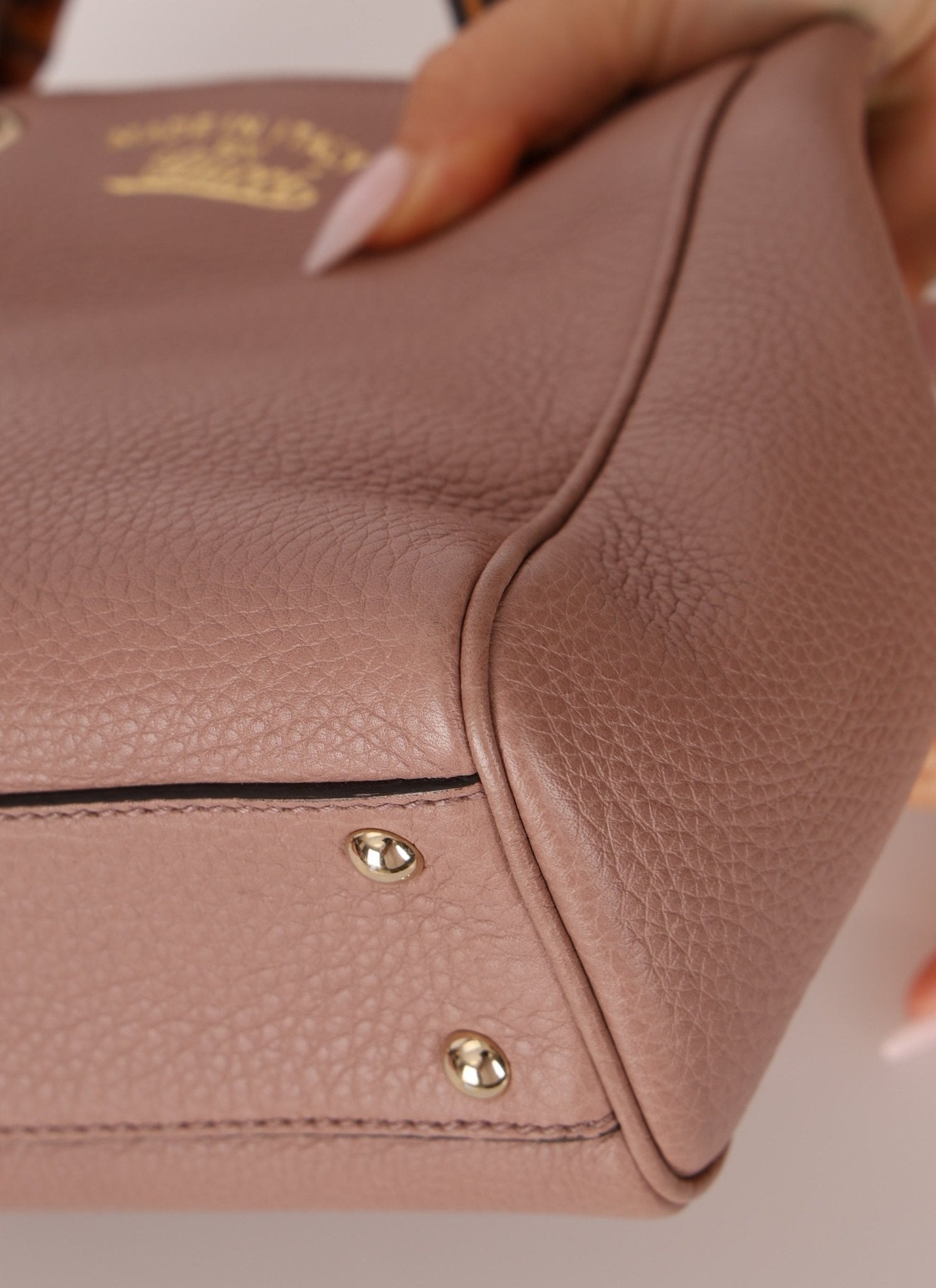 Gucci Leather Bamboo Mini Shopper Tote - FashioNica