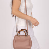 Gucci Leather Bamboo Mini Shopper Tote - FashioNica