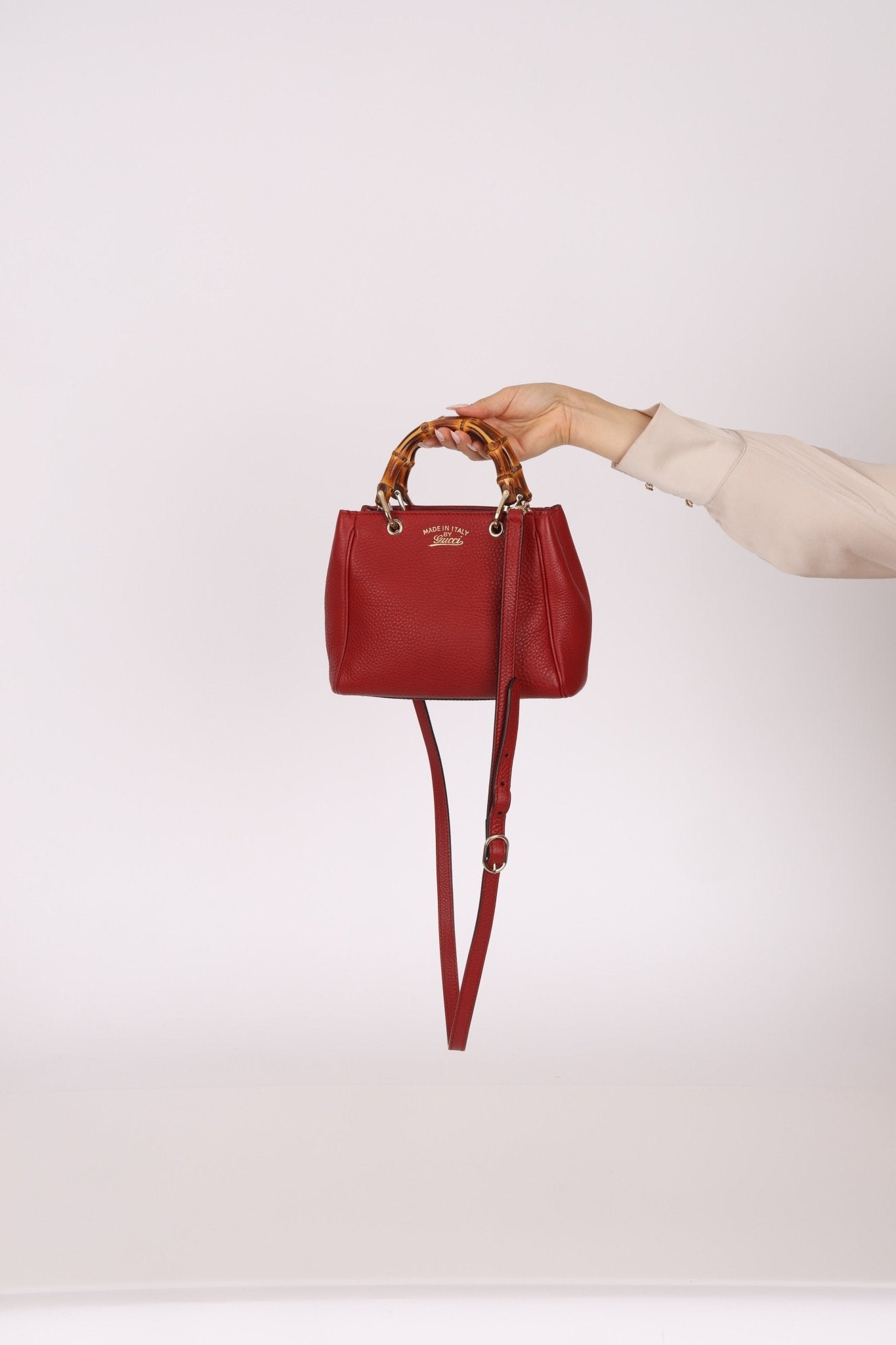 Gucci Leather Bamboo Mini Tote - FashioNica