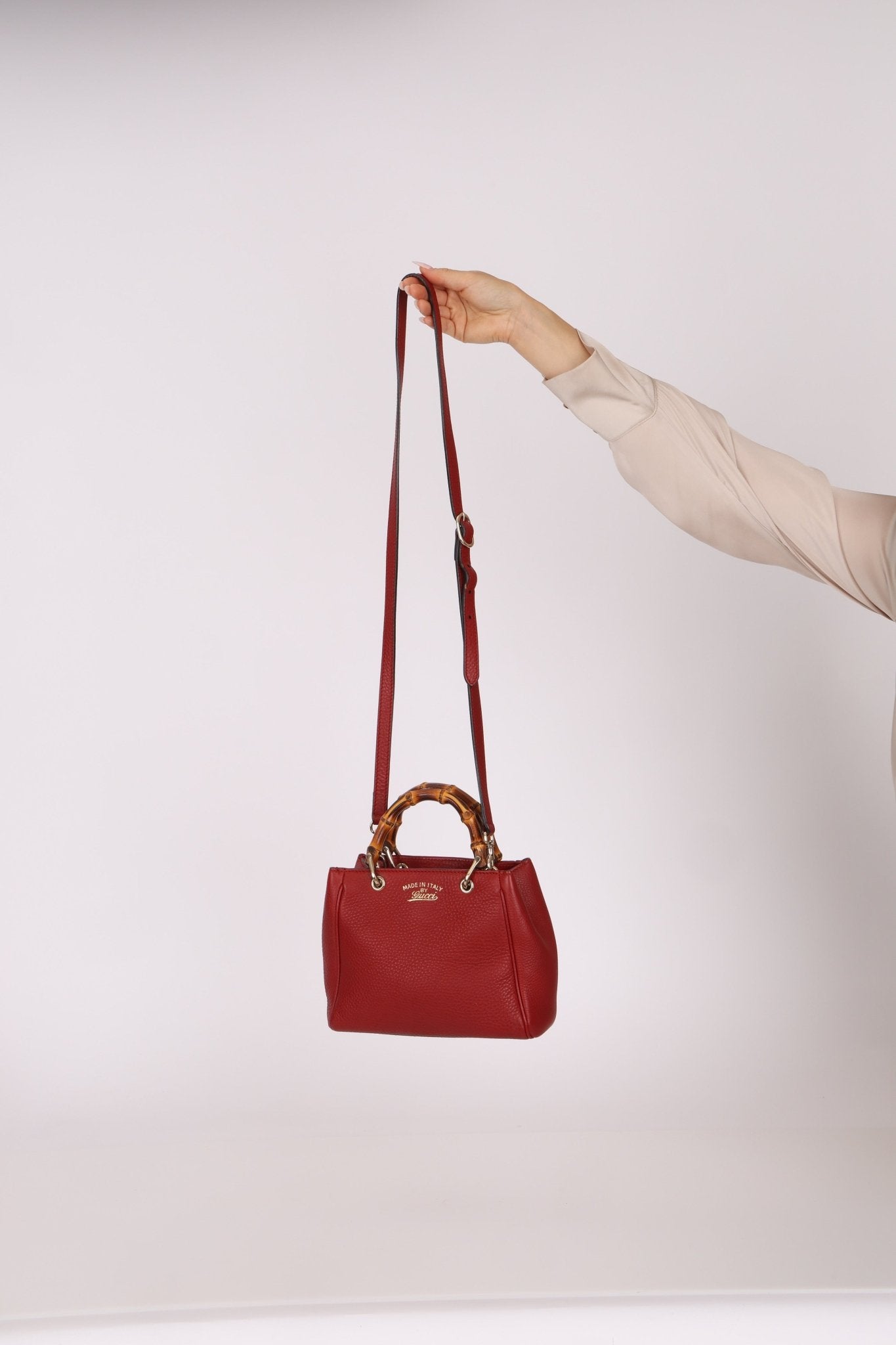 Gucci Leather Bamboo Mini Tote - FashioNica