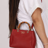 Gucci Leather Bamboo Mini Tote - FashioNica