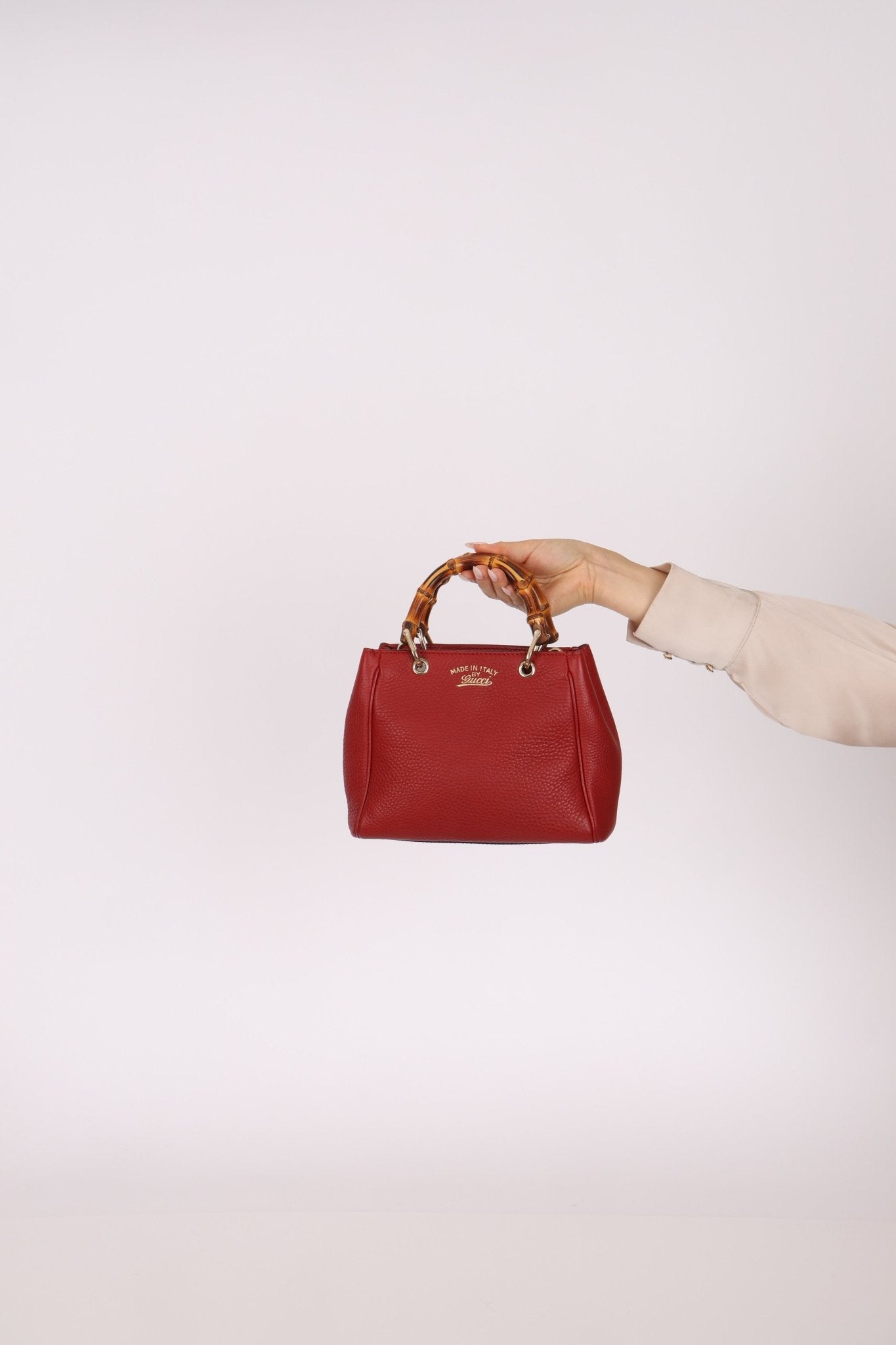 Gucci Leather Bamboo Mini Tote - FashioNica