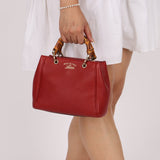 Gucci Leather Bamboo Mini Tote - FashioNica