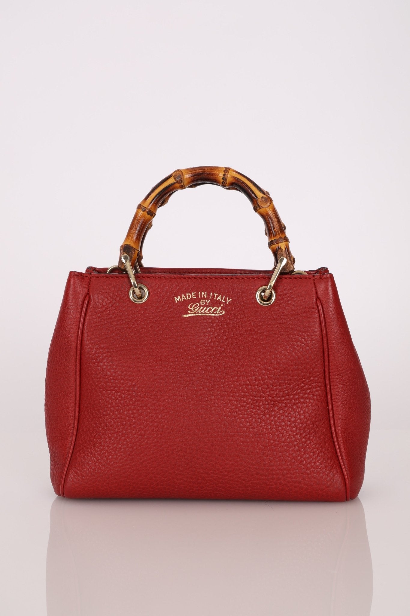 Gucci Leather Bamboo Mini Tote - FashioNica