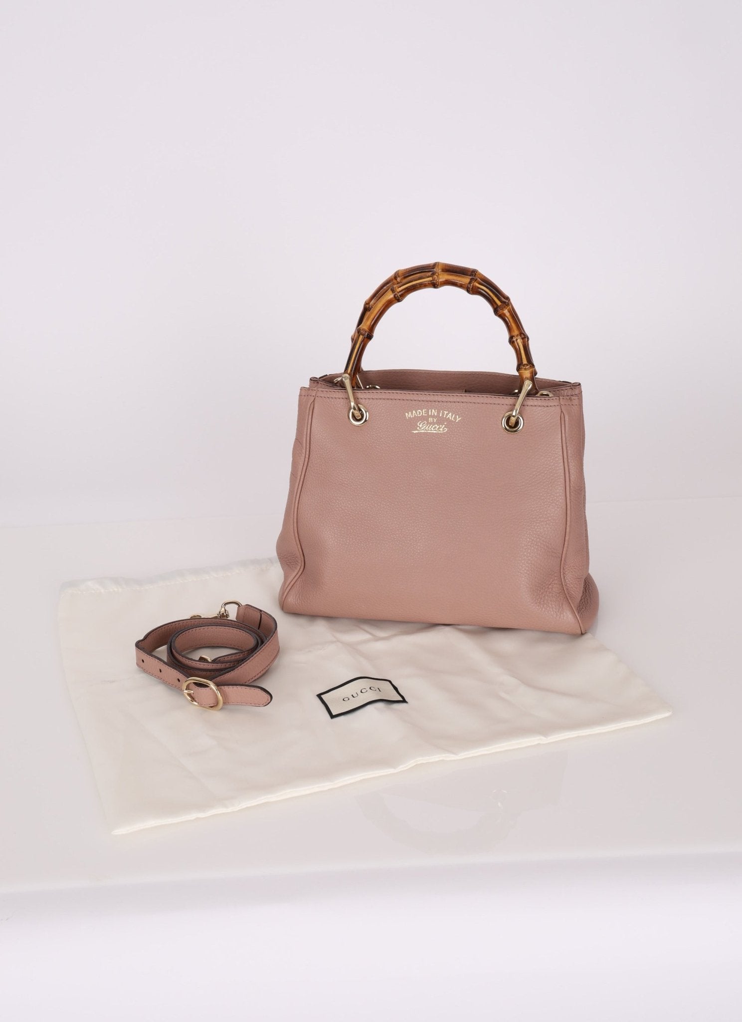 Gucci Leather Bamboo Top Handle Tote - FashioNica