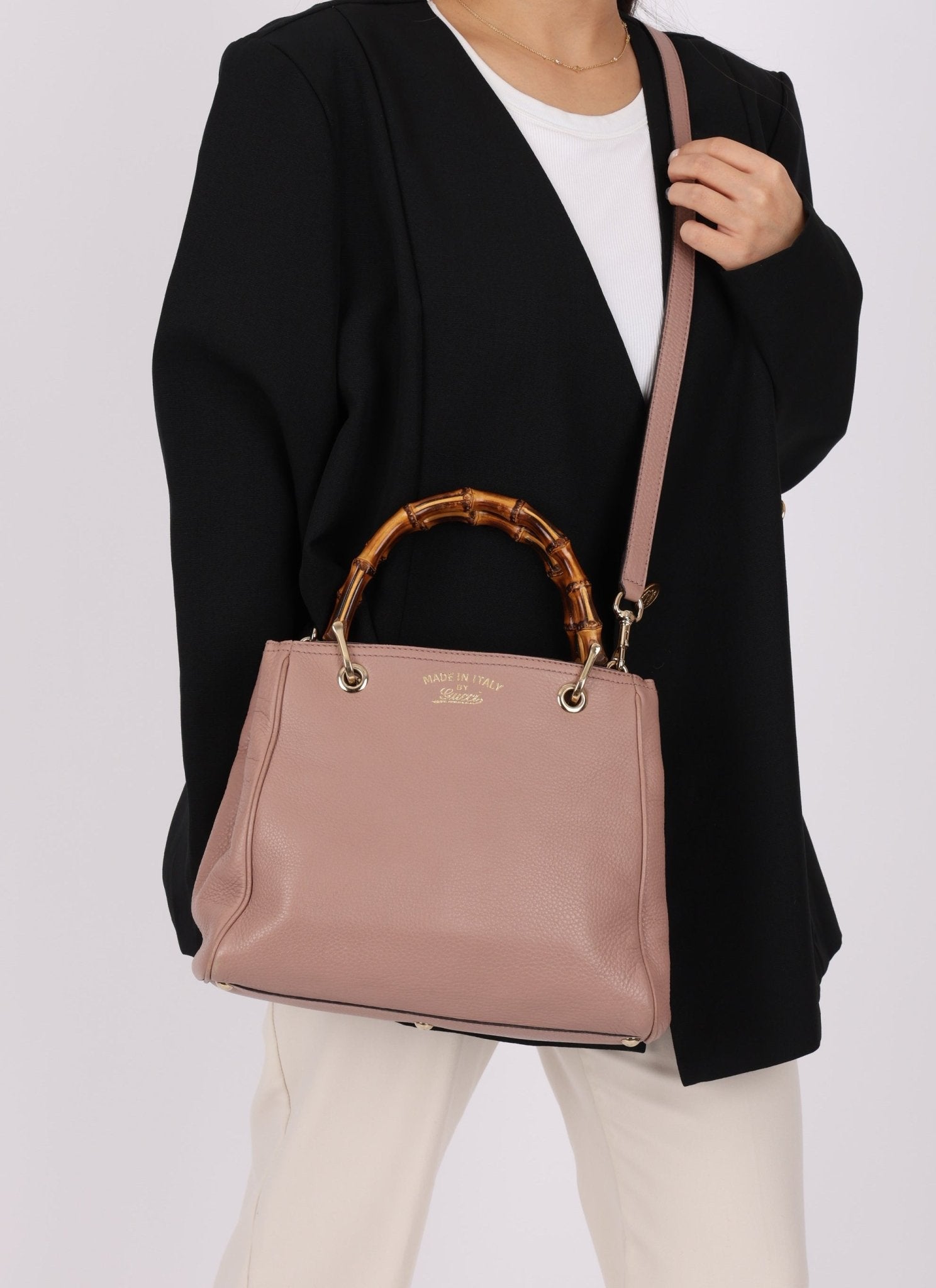 Gucci Leather Bamboo Top Handle Tote - FashioNica