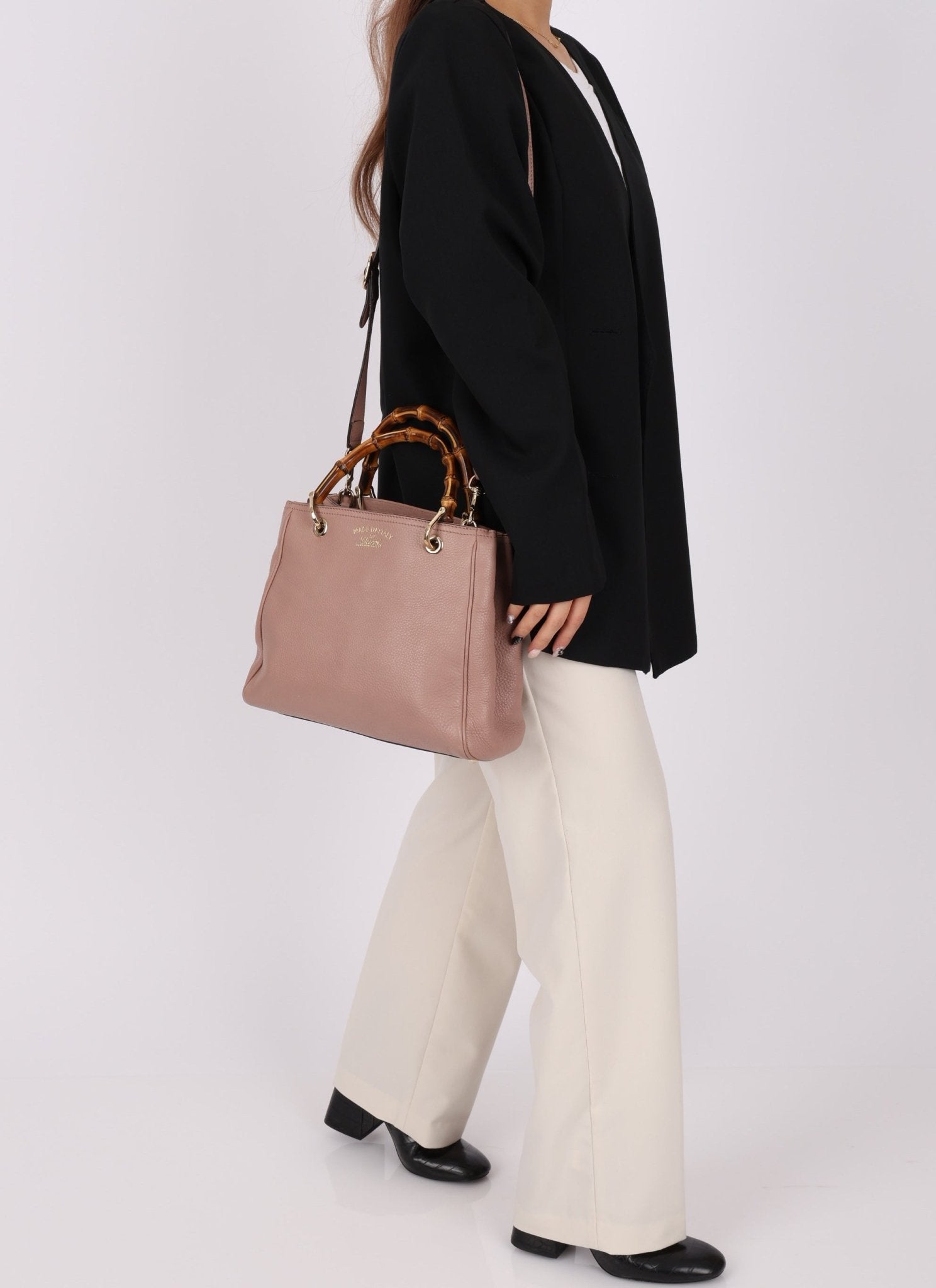 Gucci Leather Bamboo Top Handle Tote - FashioNica