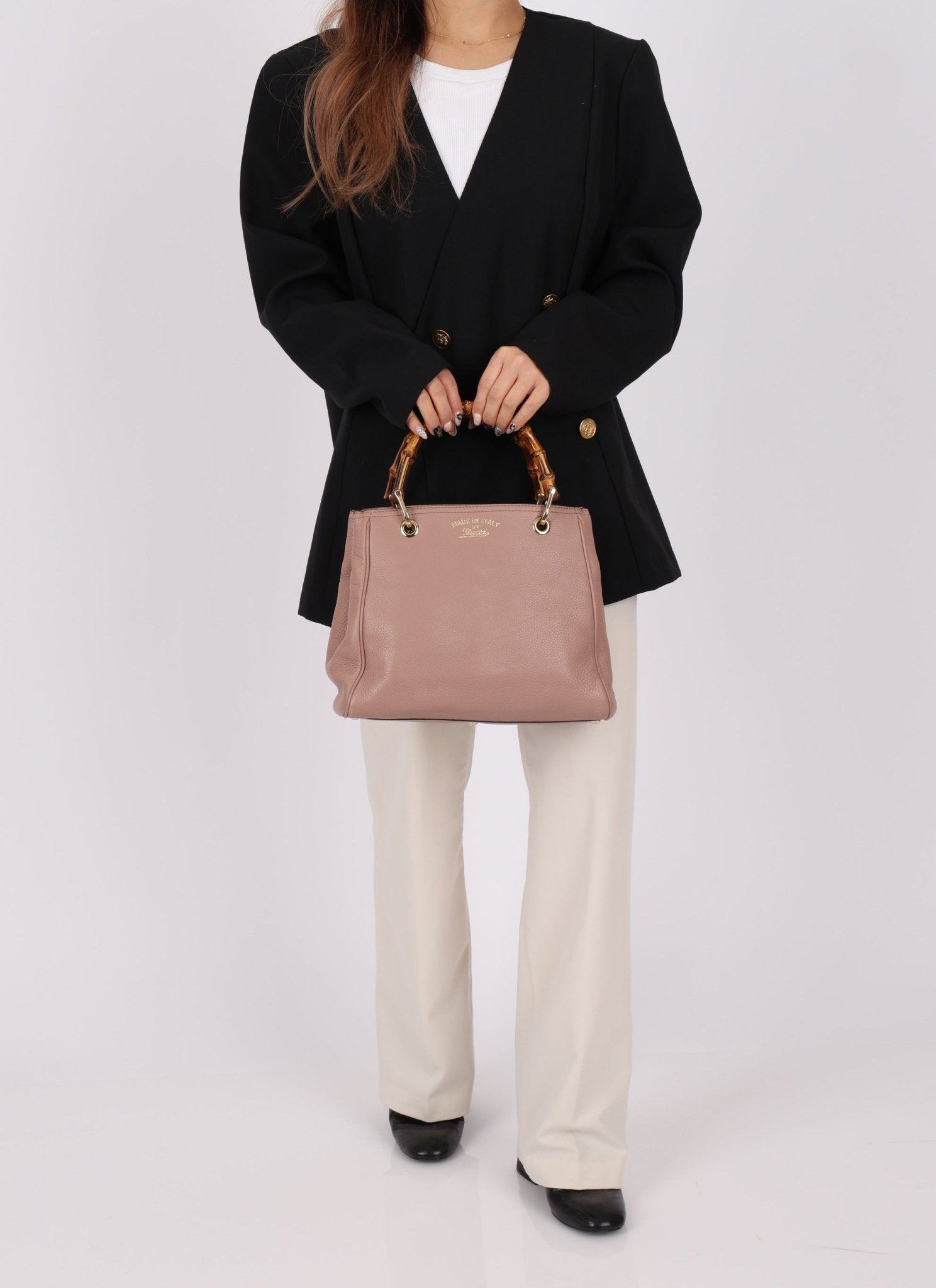 Gucci Leather Bamboo Top Handle Tote - FashioNica