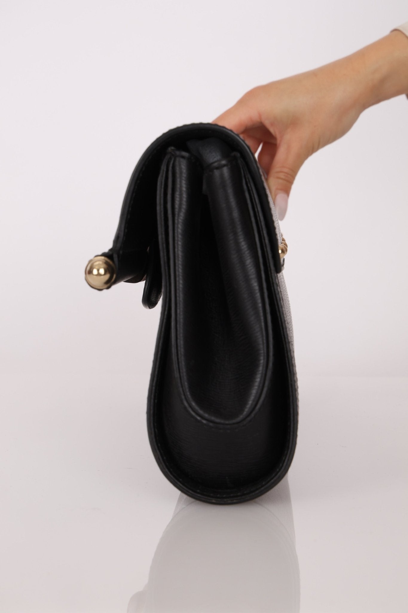 Gucci Leather Bamboo XL Clutch - FashioNica