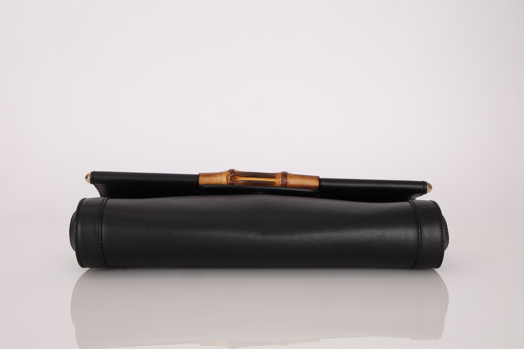 Gucci Leather Bamboo XL Clutch - FashioNica