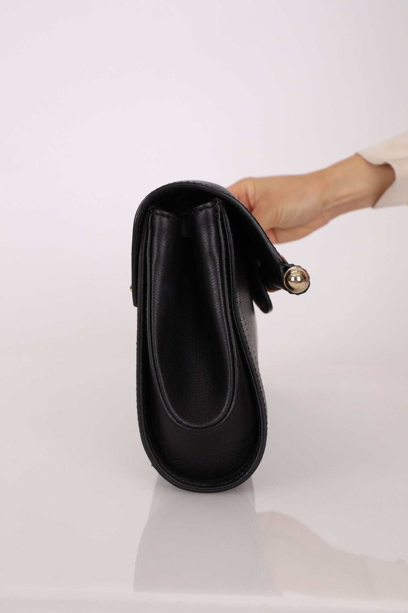 Gucci Leather Bamboo XL Clutch - FashioNica