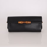 Gucci Leather Bamboo XL Clutch - FashioNica