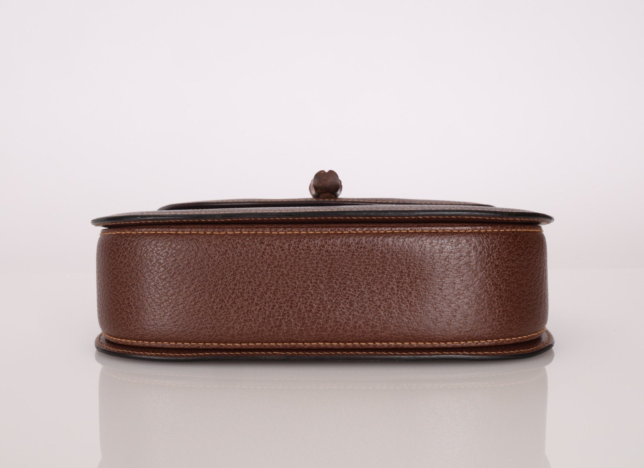 Gucci Leather Brown Bamboo Top Handle w/ Strap - FashioNica