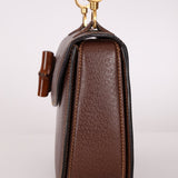 Gucci Leather Brown Bamboo Top Handle w/ Strap - FashioNica