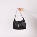 Gucci Leather Paperclip Chain Small Jackie - FashioNica