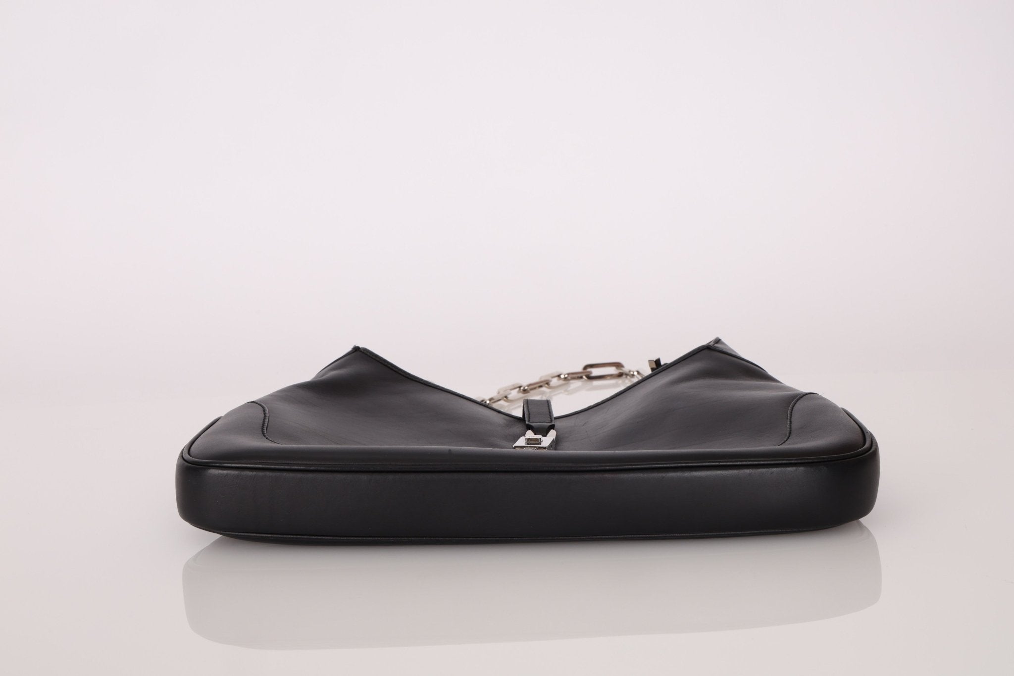 Gucci Leather Paperclip Chain Small Jackie - FashioNica