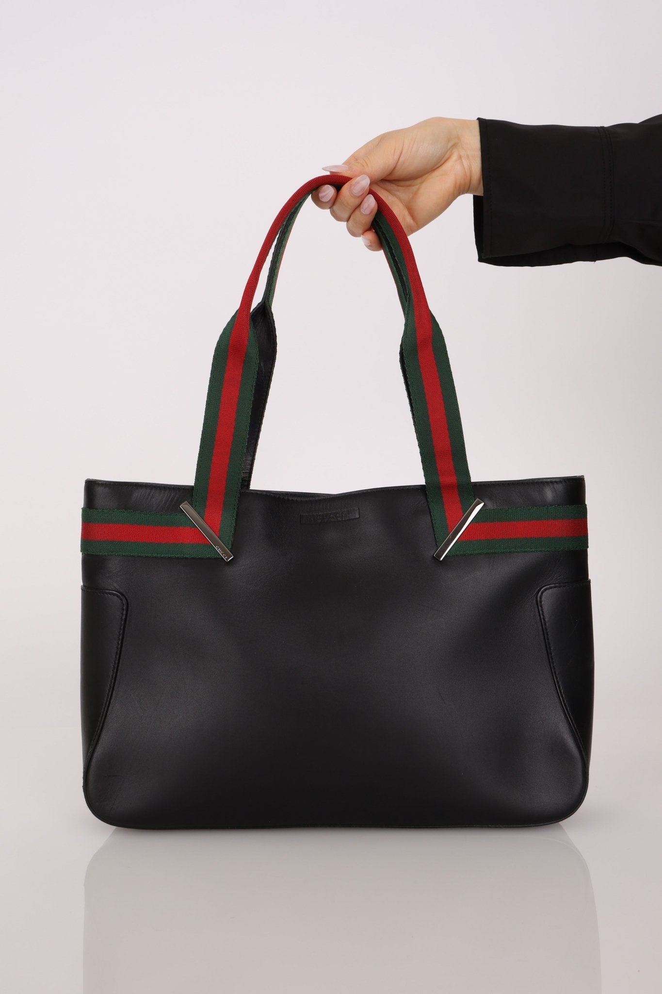 Gucci Leather Sherry Tote Bag - FashioNica