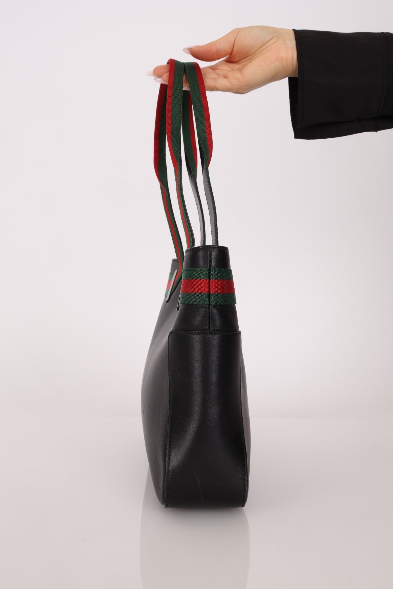 Gucci Leather Sherry Tote Bag - FashioNica