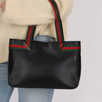 Gucci Leather Sherry Tote Bag - FashioNica